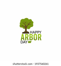 vector graphic of happy arbour day good for happy arbour day celebration. flat design. flyer design.flat illustration.