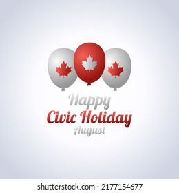 vector graphic of happy civic holiday good for civic holiday celebration. flat design. flyer design.flat illustration.