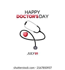 gráfico vectorial del feliz día del doctor, bueno para la feliz celebración del día del doctor. diseño plano. diseño de volante.ilustración plana.