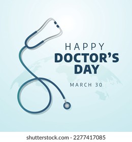 gráfico vectorial del feliz día del doctor, bueno para la celebración del día del doctor. diseño plano. diseño de volante.ilustración plana.