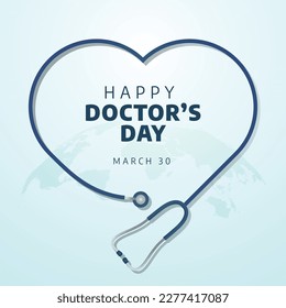 gráfico vectorial del feliz día del doctor, bueno para la celebración del día del doctor. diseño plano. diseño de volante.ilustración plana.