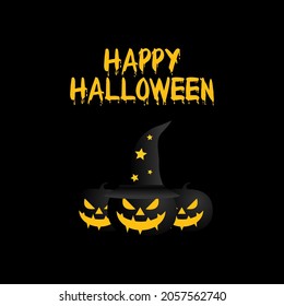 vector graphic of happy halloween good for halloween celebration. flat design. flyer design.flat illustration.