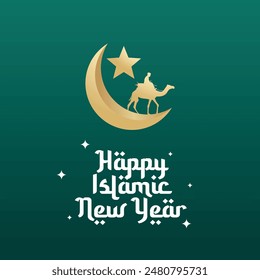 Vektorgrafik Grafik von Happy Islamic Neu Year ideal für Happy Islamic Neu Year Feier 