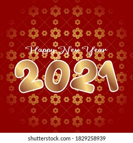 Gráfico vectorial de feliz año nuevo 2021 bueno para la celebración del año nuevo 2021. diseño plano. diseño de volante.ilustración plana.