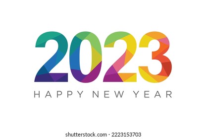Vector graphic of happy new year 2023 logo design template