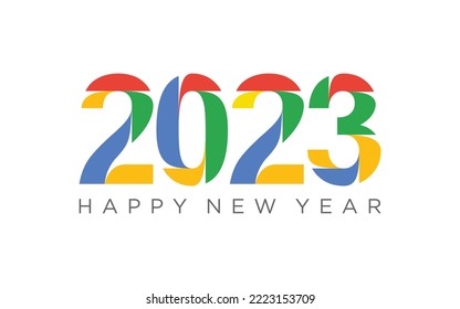 Vector graphic of happy new year 2023 logo design template