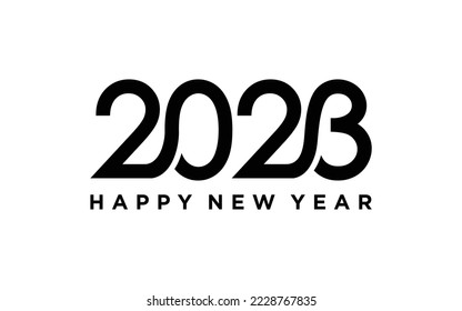 Vector graphic of happy new year 2023 logo design template
