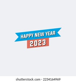 vector graphic of happy new year 2023 logo