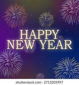 Gráfico vetorial de Feliz Ano Novo ideal para a celebração de Feliz Ano Novo.
