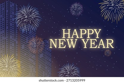 Gráfico vetorial de Feliz Ano Novo ideal para a celebração de Feliz Ano Novo.
