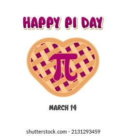 Vector Graphic Of Happy Pi Day Good For Pi Day Celebration. Flat Design. Flyer Design.flat Illustration.