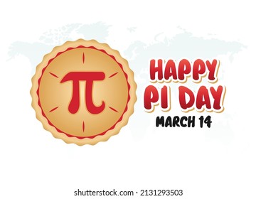 vector graphic of happy pi day good for pi day celebration. flat design. flyer design.flat illustration.