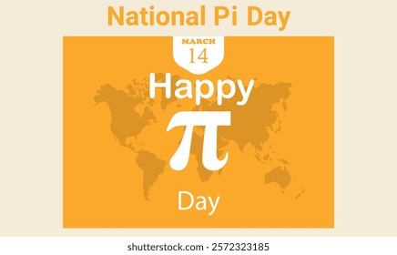 vector graphic of happy pi day good for pi day celebration. flat design. flyer design.