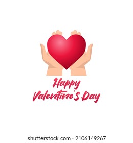 vector graphic of happy valentine's day good for happy valentine's day celebration. flat design. flyer design.flat illustration.