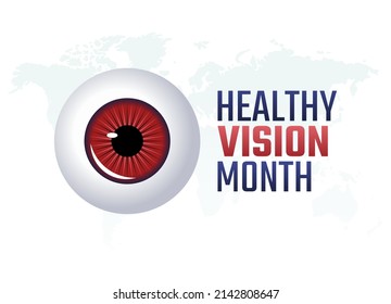 vector graphic of healthy vision month good for healthy vision month celebration. flat design. flyer design.flat illustration.