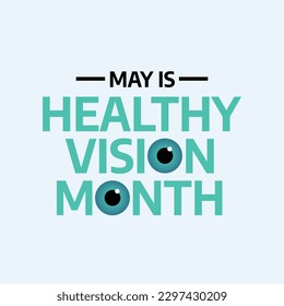 vector graphic of healthy vision month good for food healthy vision month celebration. flat design. flyer design.flat illustration.