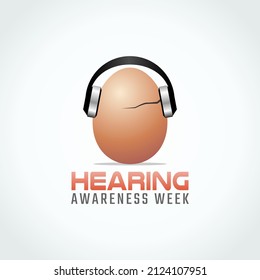 vector graphic of hearing awareness week good for hearing awareness week celebration. flat design. flyer design.flat illustration.