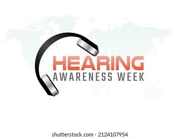 vector graphic of hearing awareness week good for hearing awareness week celebration. flat design. flyer design.flat illustration.