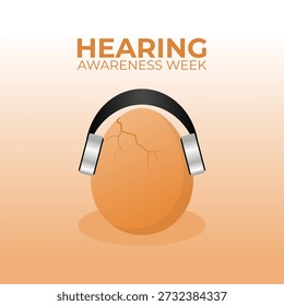 Vector graphic of Hearing Awareness Week for Hearing Awareness Week awareness.