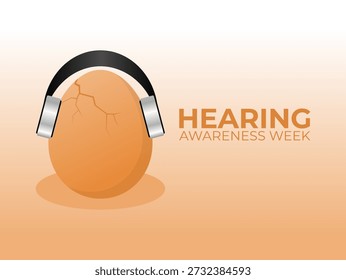 Vector graphic of Hearing Awareness Week for Hearing Awareness Week awareness.