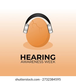 Vector graphic of Hearing Awareness Week for Hearing Awareness Week awareness.