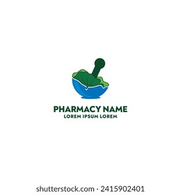 Gráfico vectorial para el logotipo de farmacia herbaria