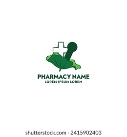 Gráfico vectorial para el logotipo de farmacia herbaria