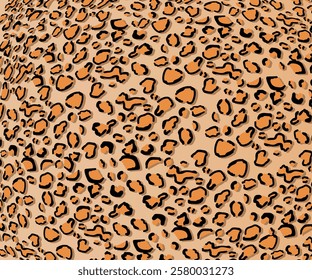 Vector graphic of High-contrast black and gold leopard patterns with camouflage accents. An animal leather seamless design texture background design.