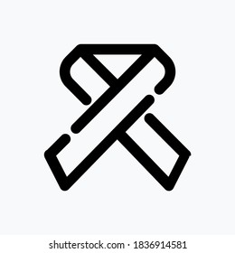 Vector Graphic of HIV Ribbon Icon. Medical Icon. with Dotted Line Style. Perfect for Website Mobile app Presentation and any other projects. 