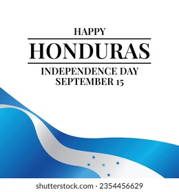 vector graphic of Honduras Independence Day good for Honduras Independence Day celebration. flat design. flyer design.flat illustration.