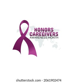 vector graphic of honors caregivers awareness month good for honors caregivers awareness month celebration. flat design. flyer design.flat illustration.