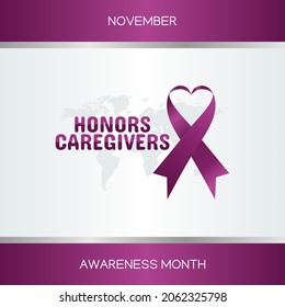 vector graphic of honors caregivers awareness month good for honors caregivers awareness month celebration. flat design. flyer design.flat illustration.