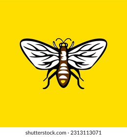 
Vector graphic of Hornet bug illustration in contemporary design sign style drawn in minimalistic vector. This wasp vector logo is perfect for company logos, labels, brands, and mascots, etc.