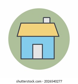 Vector Graphic of House - Color Mate Style - simple illustration. Editable stroke. Design template vector.outline style design.Vector graphic illustration