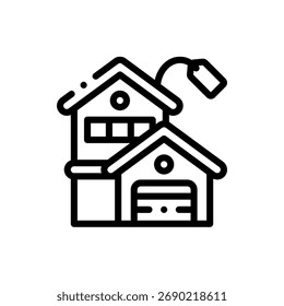 Vector graphic of a house, symbolizing home, real estate, or architecture, with a modern and clean design
