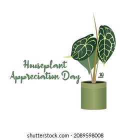 vector graphic of houseplant appreciation day good for houseplant appreciation day celebration. flat design. flyer design.flat illustration.