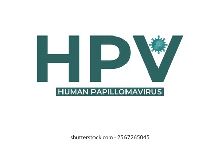 Vector graphic of HPV -Human papilloma virus vaccine Vector design background template. Vector illustration. Eps 10.