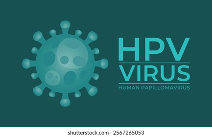 Vector graphic of HPV -Human papilloma virus vaccine Vector design background template. Vector illustration. Eps 10.