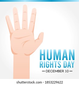 vector graphic of human rights day good for human rights day celebration. flat design. flyer design.flat illustration.