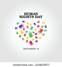 vector graphic of human rights day good for human rights day celebration. flat design. flyer design.flat illustration.