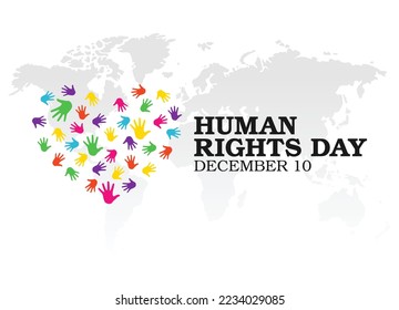 vector graphic of human rights day good for human rights day celebration. flat design. flyer design.flat illustration.