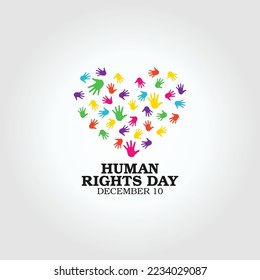 vector graphic of human rights day good for human rights day celebration. flat design. flyer design.flat illustration.