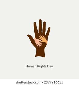 vector graphic of Human Rights Day good for national Human Rights Day celebration. flat design. flyer design.flat illustration.