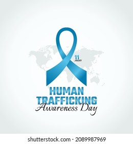 vector graphic of human trafficking awareness day good for human trafficking awareness day celebration. flat design. flyer design.flat illustration.