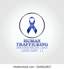 vector graphic of human trafficking awareness day good for human trafficking awareness day celebration. flat design. flyer design.flat illustration.
