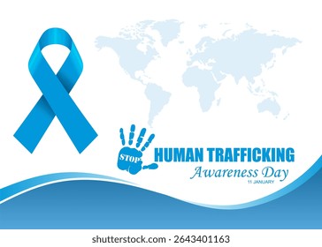 vector graphic of human trafficking awareness day good for human trafficking awareness day celebration. flat design. flyer design. flat illustration.