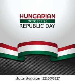 gráfico vectorial del día de la república húngara bueno para la celebración del día de la república húngara. diseño plano. diseño de volante.ilustración plana.