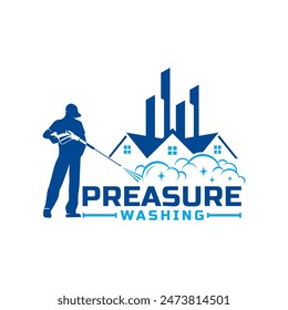  vector graphic of hydro pressure power wash logo design template