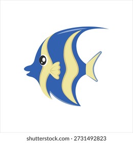 Vector graphic icon for angelfish