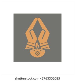 Vector graphic icon for Anjali Mudra